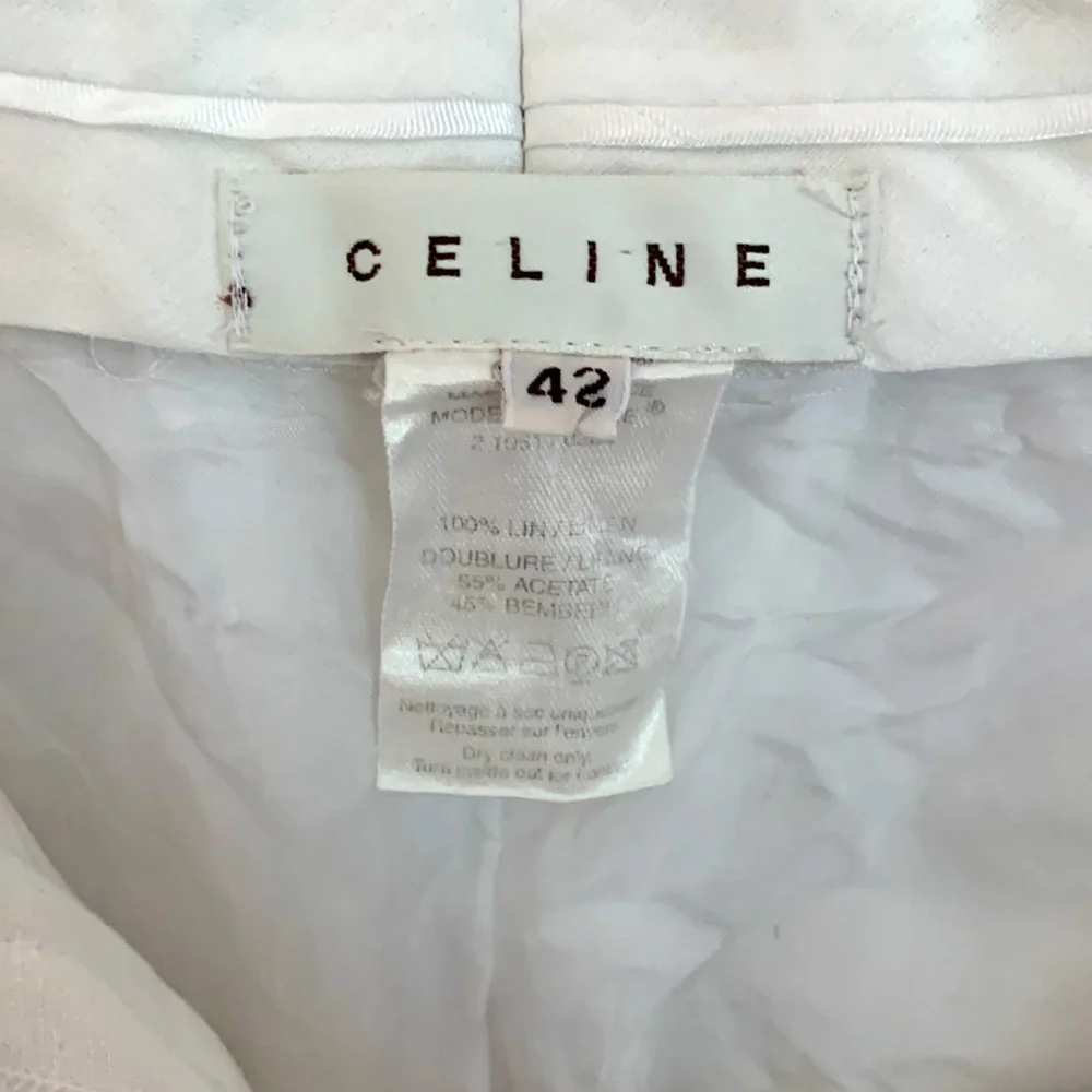 Celine Wide Leg White Pants - Picture 4 of 10